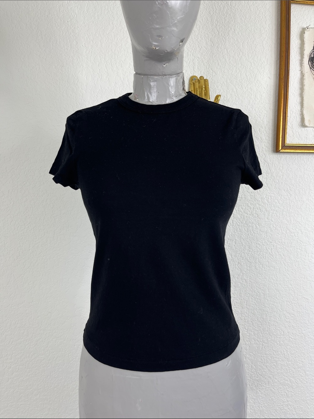 RE/DONE x Hanes The Classic Tee 1960's Slim Cotton Cropped Short Sleeve